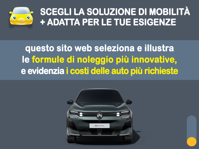 Offerta SUV e CrossOver Noleggio CITROËN C5 Aircross Hybrid 145 e-DCS6 You: l'offerta del broker Medicredit Rent con la formula speciale 