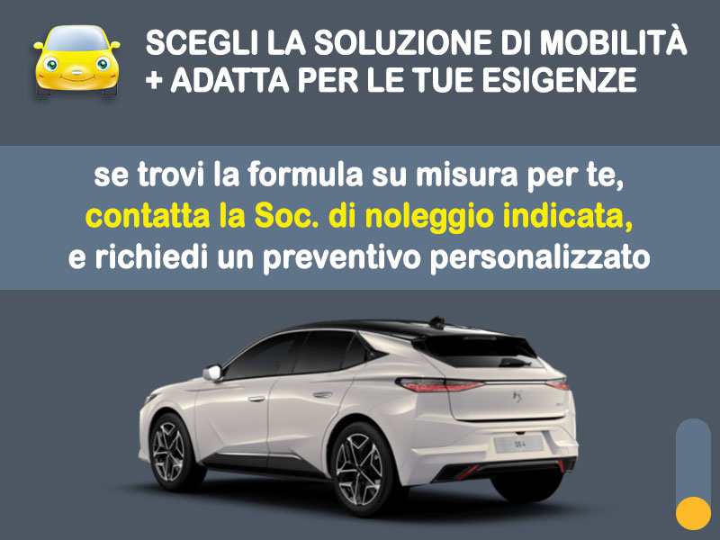 Offerta Berlina Noleggio DS N°4 Hybrid 145 Automatico: l'offerta del broker Medicredit Rent con la formula speciale 