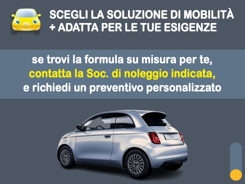 Offerta City car Noleggio FIAT 500 Hybrid Pop: l'offerta del broker Medicredit Rent con la formula speciale 