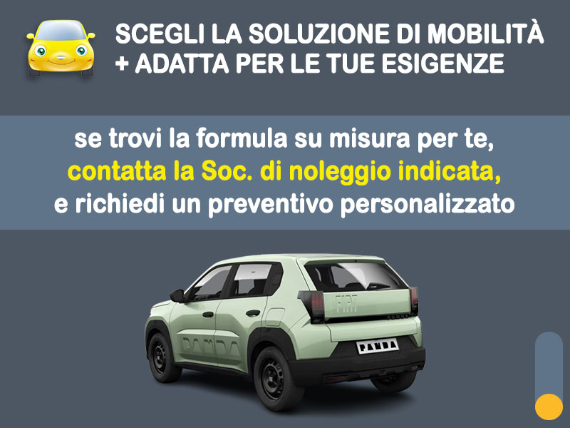 Offerta SUV e CrossOver Noleggio FIAT GRANDE PANDA Benzina Pop: l'offerta del broker Medicredit Rent con la formula speciale 