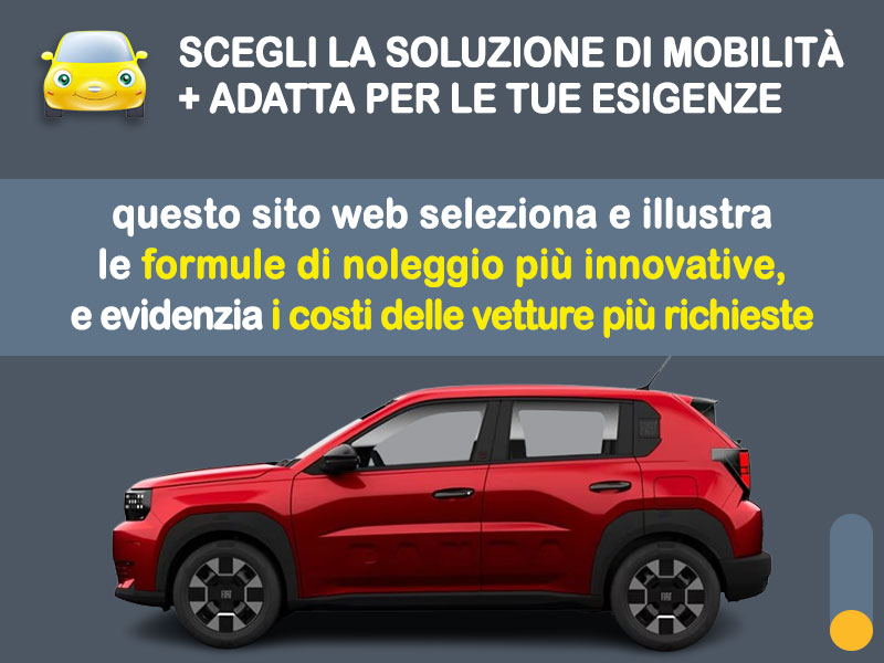Offerta SUV e CrossOver Noleggio FIAT GRANDE PANDA hybrid = l'offerta promozionale del broker Medicredit Rent con canone scontato | Ottobre - Novembre 2025 Ibrida - benzina (MHEV)  foto 1