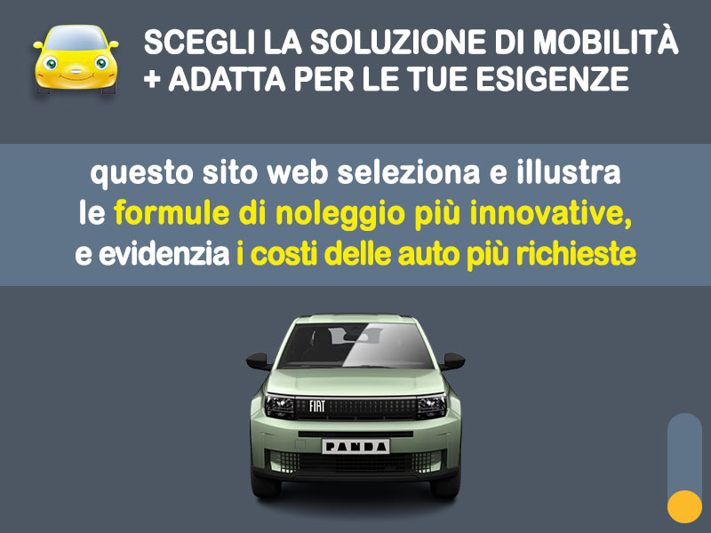 Offerta SUV e CrossOver Noleggio FIAT GRANDE PANDA Benzina Pop: l'offerta del broker Medicredit Rent con la formula speciale 