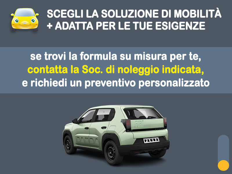 Offerta SUV e CrossOver Noleggio FIAT GRANDE PANDA Benzina Pop: l'offerta del broker Medicredit Rent con la formula speciale 