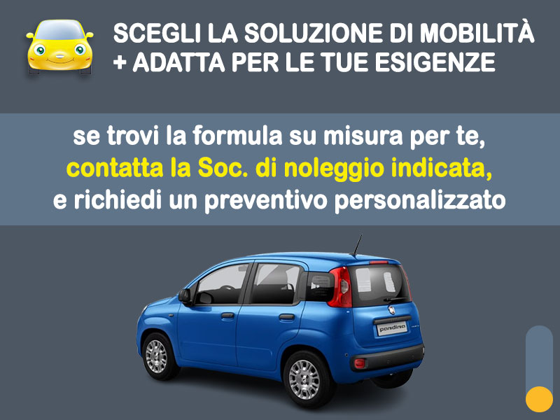 Offerta City car Noleggio FIAT PANDINA 1.0 Hybrid Pop: l'offerta del broker Medicredit Rent con la formula speciale 