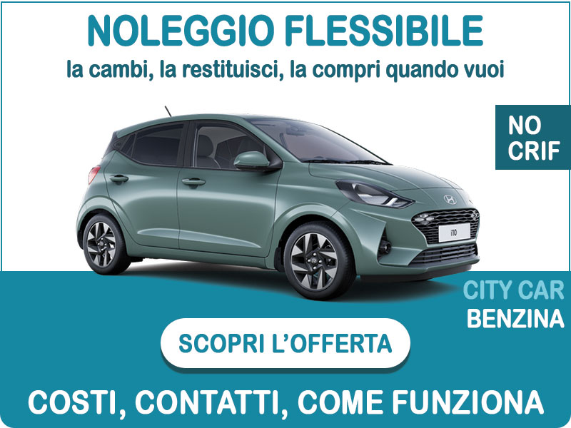 Offerta City car Noleggio flessibile HYUNDAI i10 67CV Advanced: l'offerta di Medicredit Rent disponibile anche per segnalati in Crif e soc. neocostituite Benzina  foto 0