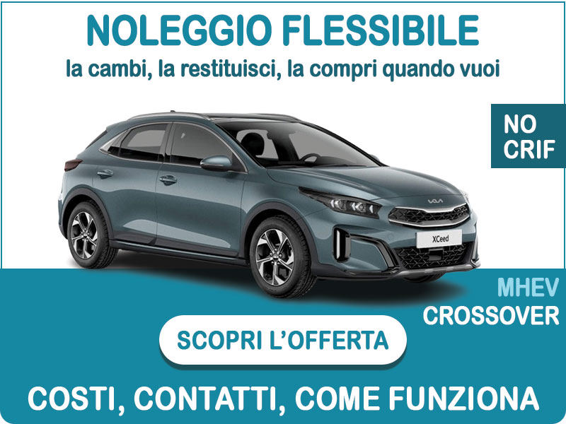 Offerta SUV e CrossOver Noleggio flessibile KIA XCeed 1.5 T-GDi MHEV Business: l'offerta di Medicredit Rent disponibile anche per segnalati in Crif e soc. neocostituite Ibrida - benzina (MHEV)  foto 0