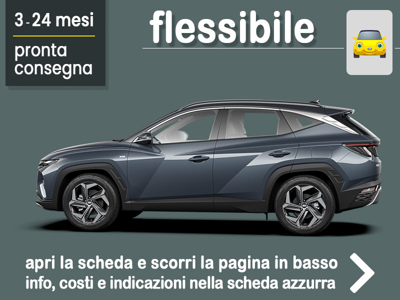 Offerta SUV e CrossOver Noleggio HYUNDAI TUCSON 1.6 TGDi 48V MHEV XLine in pronta consegna: scopri l’offerta flessibile promossa da Medicredit Rent Ibrida - benzina (MHEV)  foto 0
