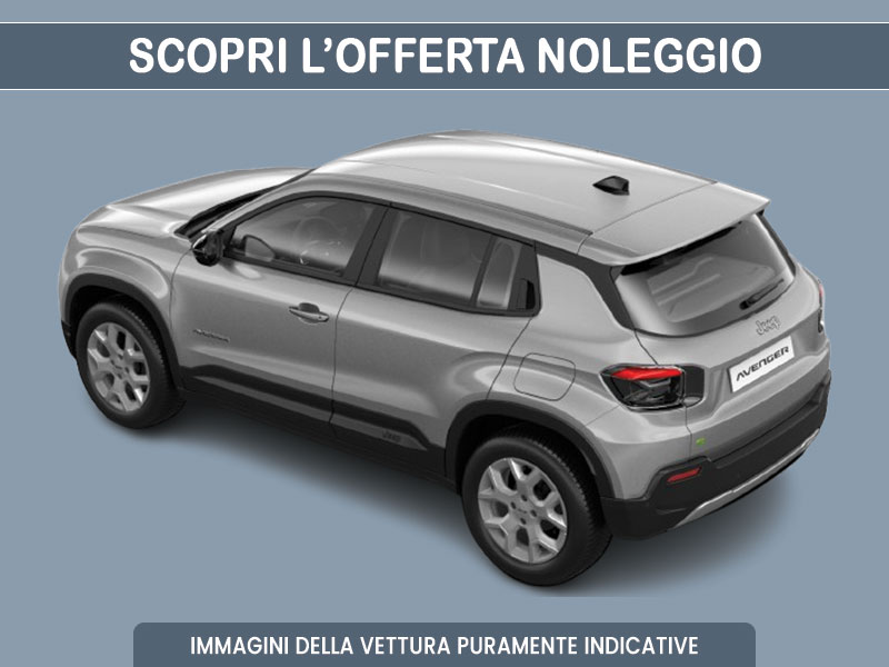 Offerta SUV e CrossOver Noleggio JEEP AVENGER e-Hybrid 1.2 MHEV Turbo Altitude: scopriamo l'offerta promossa dal broker Medicredit Rent Ibrida - benzina (MHEV)  foto 1
