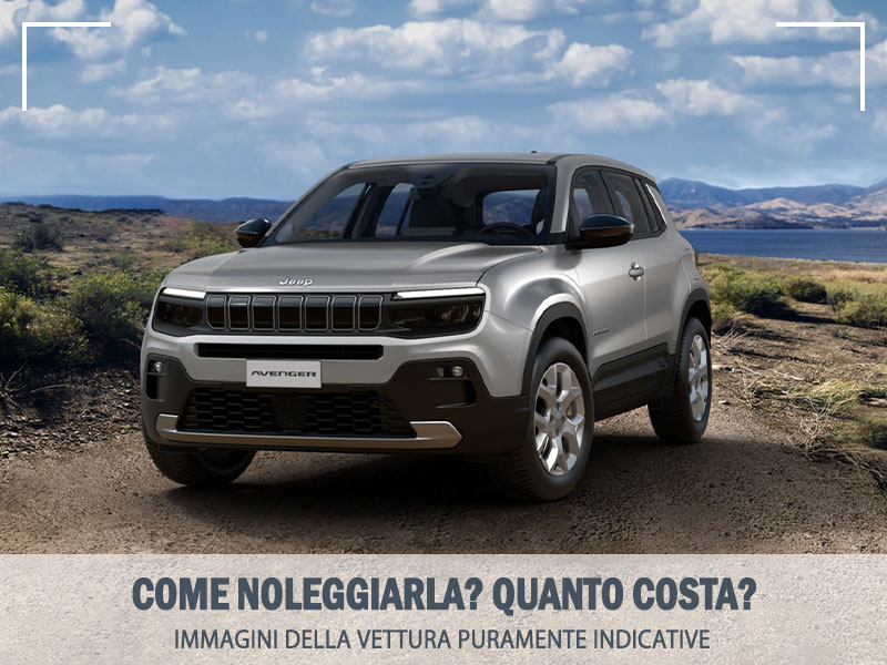 Offerta SUV e CrossOver Noleggio auto in promozione: JEEP AVENGER 1.2 Turbo Altitude = l'offerta speciale del broker Medicredit Rent, con tariffa scontata Benzina  foto 1