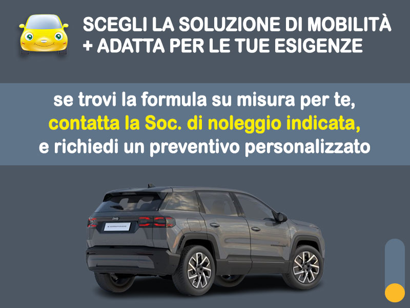 Offerta SUV e CrossOver JEEP COMPASS Plug-in Hybrid: la quotazione più aggiornata del broker Medicredit Rent per il noleggio a lungo termine [primavera 2026] Plug-in Hybrid  foto 3