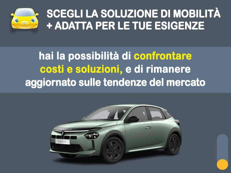 Offerta Berlina Noleggio LANCIA YPSILON ibrida automatica: l'offerta del broker Medicredit Rent con la formula speciale 