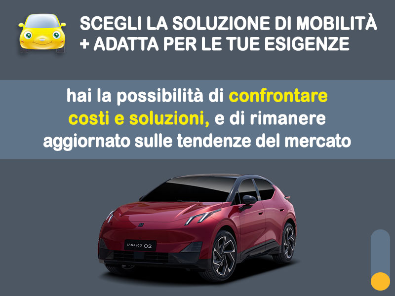 Offerta SUV e CrossOver LYNK & CO 02 66KWH CORE ELETTRICO: la quotazione più aggiornata del broker Medicredit Rent per il noleggio a lungo termine [febbraio 2026] Elettrica  foto 2