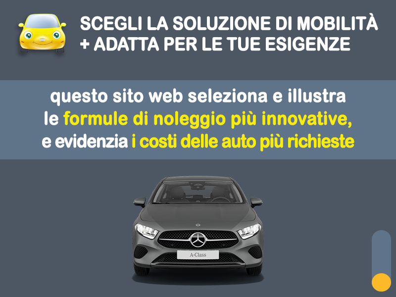 Offerta Berlina Noleggio MERCEDES-BENZ Classe A 180 D - promo PREMIUM: l'offerta speciale di Medicredit Rent con canone scontato [aprile 2026] Diesel  foto 1