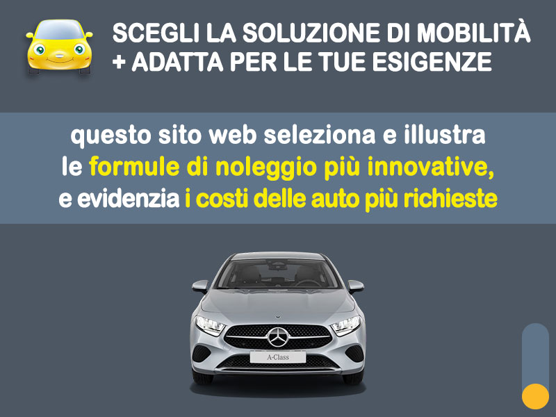 Offerta Berlina Noleggio MERCEDES-BENZ Classe A 180 - promo PREMIUM: l'offerta speciale di Medicredit Rent con canone scontato [aprile 2026] Ibrida - benzina (MHEV)  foto 1