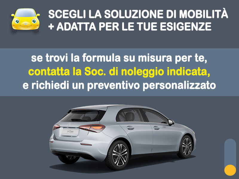Offerta Berlina Noleggio MERCEDES-BENZ Classe A 180 - promo PREMIUM: l'offerta speciale di Medicredit Rent con canone scontato [aprile 2026] Ibrida - benzina (MHEV)  foto 3
