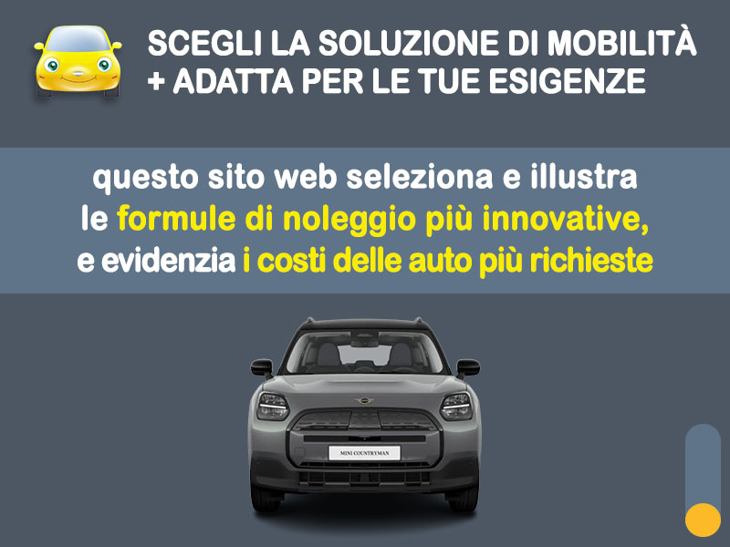Offerta SUV e CrossOver MINI COUNTRYMAN all-electric: la quotazione più aggiornata del broker Medicredit Rent per il noleggio a lungo termine [febbraio 2026] Elettrica  foto 1