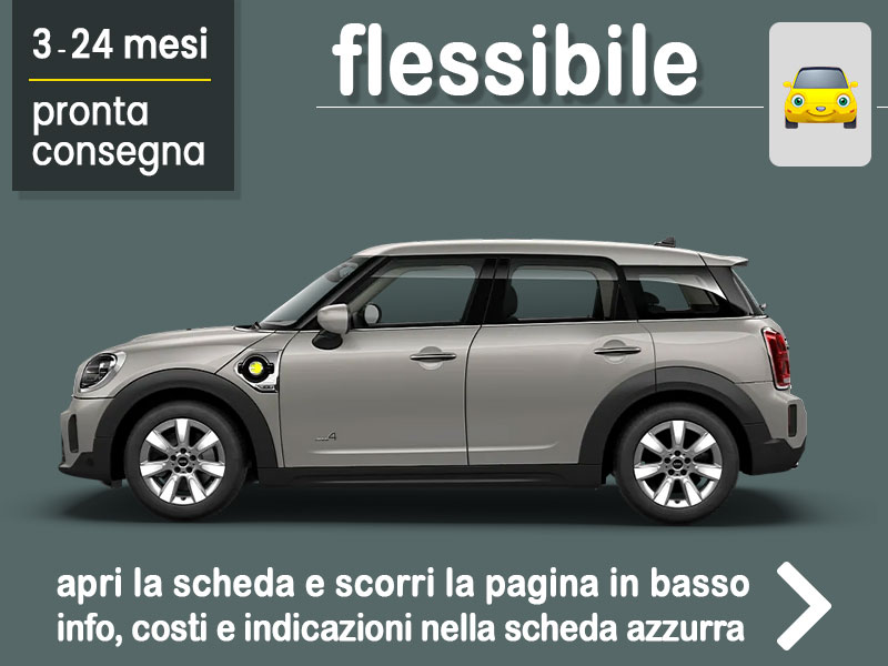 Offerta SUV e CrossOver Noleggio MINI Cooper SE Essential Countryman ALL4 in pronta consegna: scopri l’offerta flessibile promossa da Medicredit Rent Plug-in Hybrid  foto 0