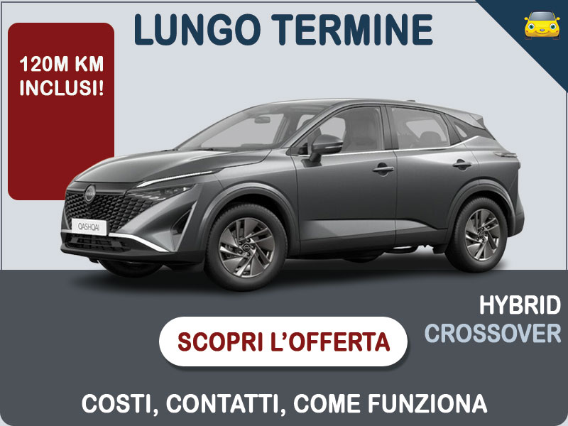 Offerta SUV e CrossOver Noleggio NISSAN QASHQAI 1.3 MHEV 158 Acenta Xtronic: scopriamo l'offerta promossa dal broker Medicredit Rent Ibrida - benzina (MHEV)  foto 0