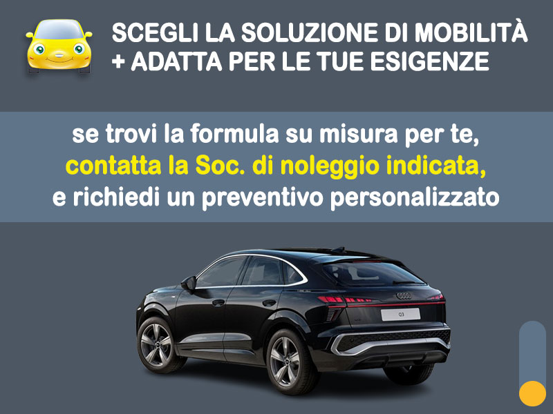 Offerta SUV e CrossOver Noleggio no scoring AUDI Q3 Sportback 35 TFSI S tronic: l'offerta RENT TO BUY 2026 del broker MT Motors, con possibilità di acquisto a tariffa agevolata Benzina  foto 3