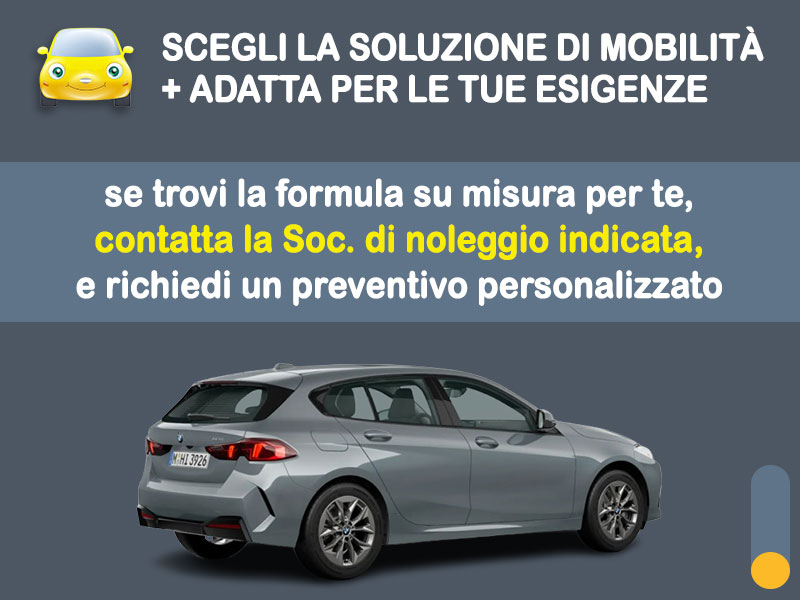 Offerta Berlina Noleggio no scoring BMW Serie 1 118d automatica: l'offerta 