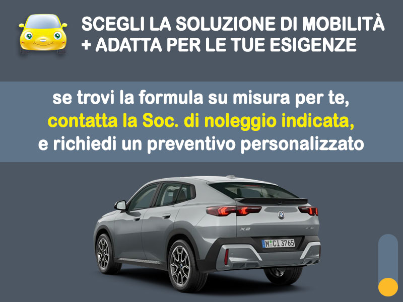Offerta SUV e CrossOver Noleggio no scoring BMW X2 sDrive18i: l'offerta 