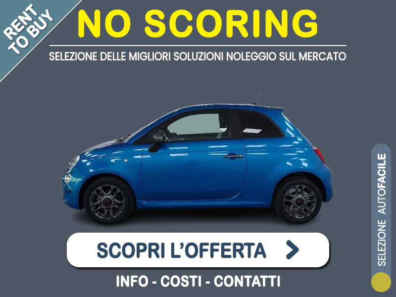 Offerta City car Noleggio no scoring FIAT 500 1.0 Hybrid Connect: l'offerta RENT TO BUY 2026 del broker MT Motors, con possibilità di acquisto a tariffa agevolata Ibrida - benzina (MHEV)  foto 0