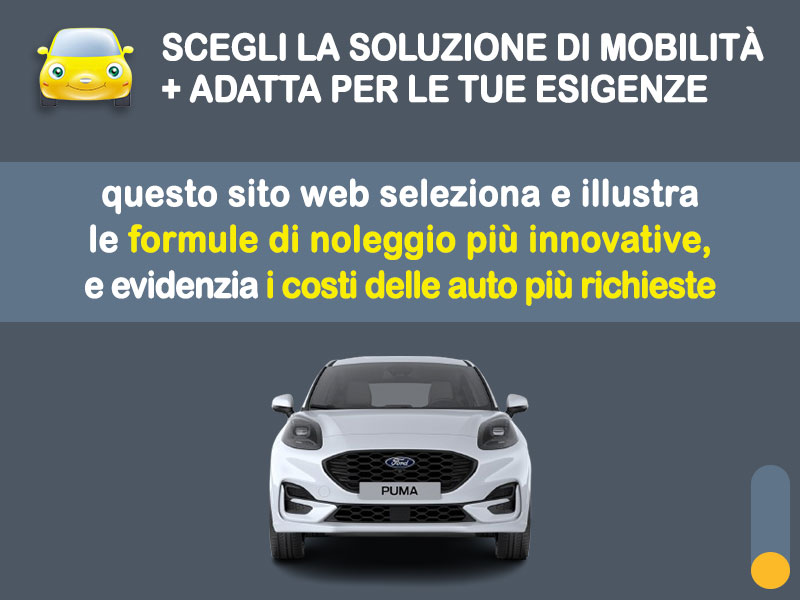 Offerta SUV e CrossOver Noleggio no scoring FORD PUMA Titanium 1.0 EcoBoost Hybrid Automatico: l'offerta 