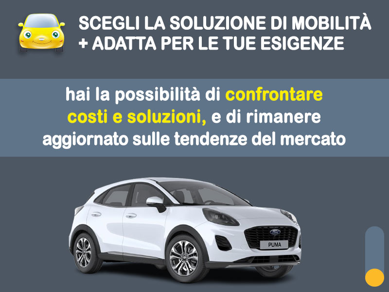 Offerta SUV e CrossOver Noleggio no scoring FORD PUMA Titanium 1.0 EcoBoost Hybrid Automatico: l'offerta 