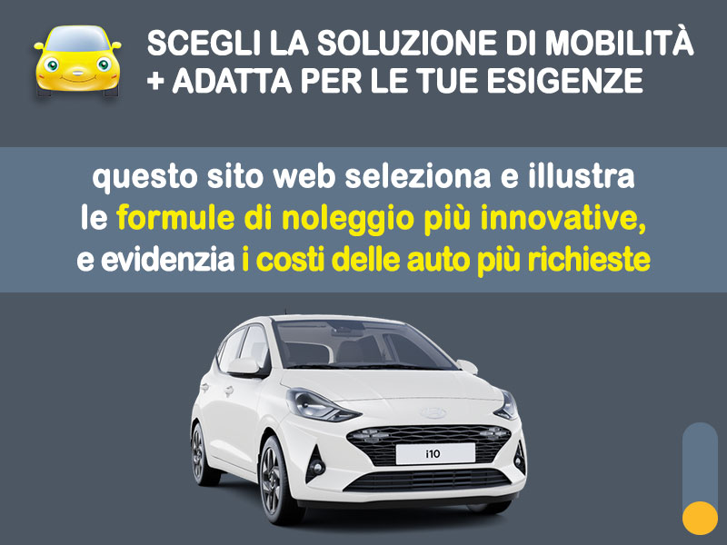 Offerta City car Noleggio no scoring HYUNDAI i10 1.0 MPI a benzina Advanced: l'offerta 