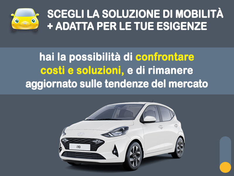 Offerta City car Noleggio no scoring HYUNDAI i10 1.0 MPI a benzina Advanced: l'offerta 