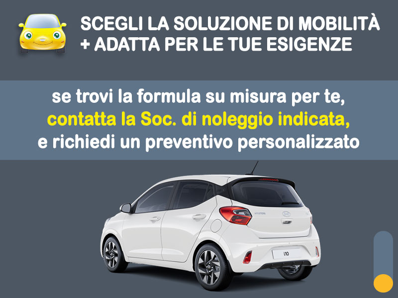Offerta City car Noleggio no scoring HYUNDAI i10 1.0 MPI a benzina Advanced: l'offerta 