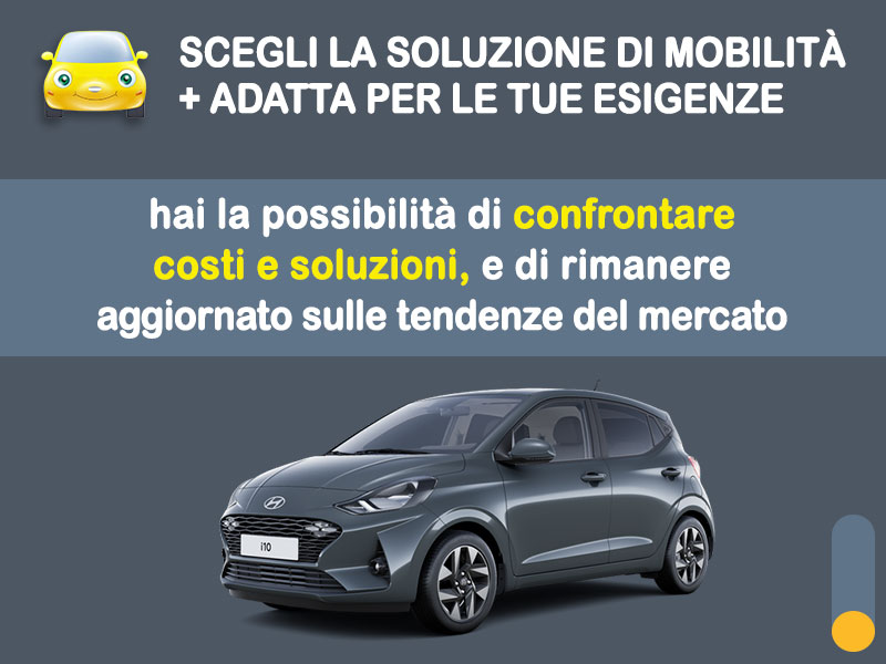 Offerta City car Noleggio no scoring HYUNDAI i10 1.0 MPI a benzina ConnectLine: l'offerta 