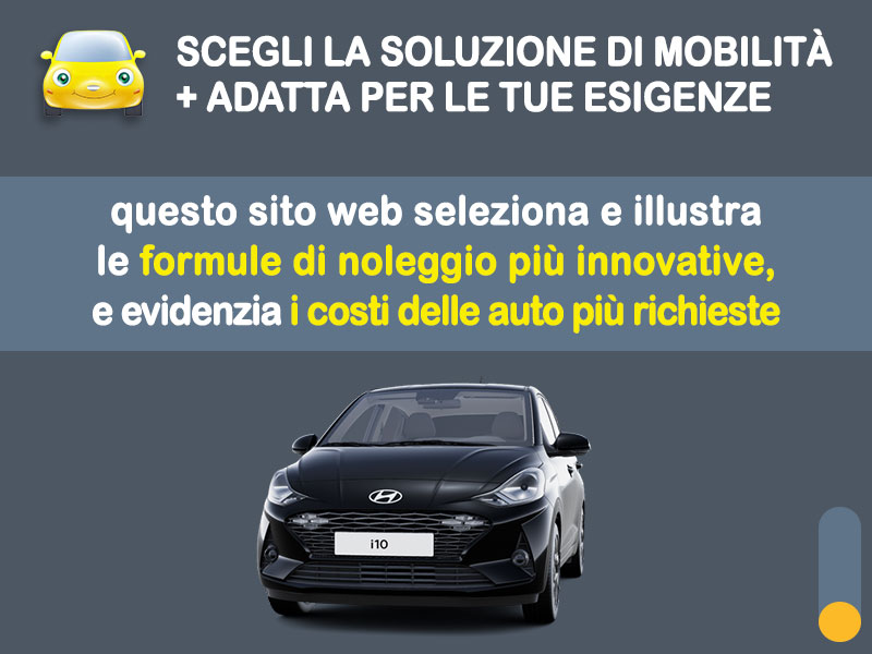 Offerta City car Noleggio no scoring HYUNDAI i10 1.0 MPI GPL: l'offerta 