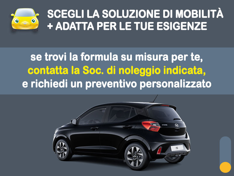 Offerta City car Noleggio no scoring HYUNDAI i10 1.0 MPI GPL: l'offerta 