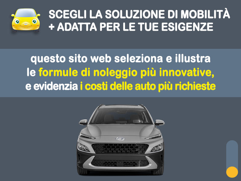 Offerta SUV e CrossOver Noleggio no scoring HYUNDAI KONA 1.0 T-GDi: l'offerta 