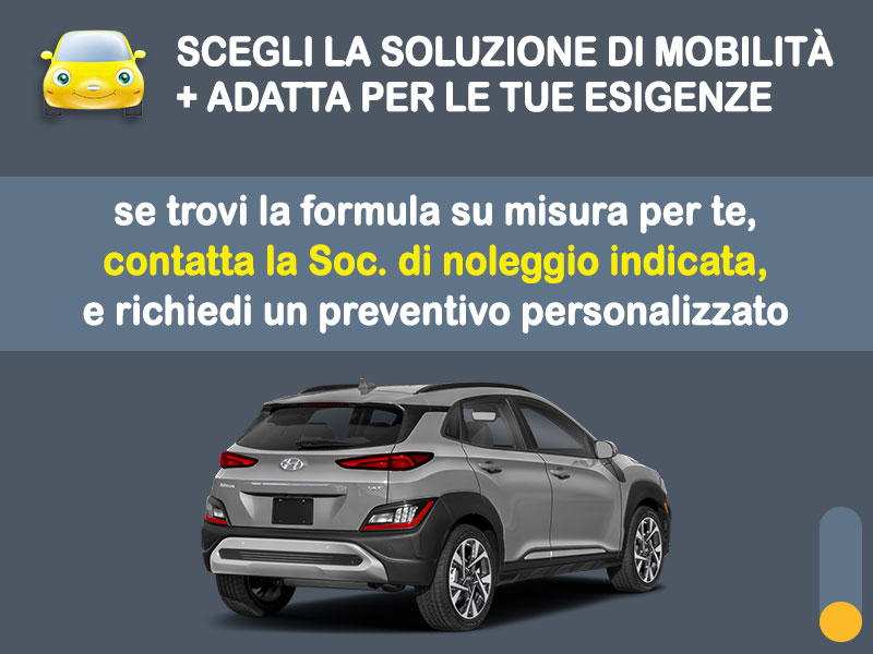 Offerta SUV e CrossOver Noleggio no scoring HYUNDAI KONA 1.0 T-GDi: l'offerta 