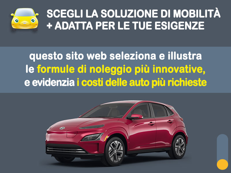 Offerta SUV e CrossOver Noleggio no scoring HYUNDAI KONA electric: l'offerta 