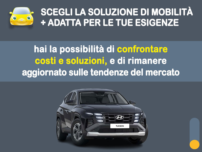 Offerta SUV e CrossOver Noleggio no scoring HYUNDAI TUCSON 1.6 T-GDi 180CV MHEV automatica: l'offerta 