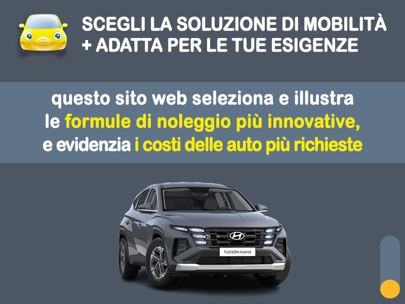 Offerta SUV e CrossOver Noleggio no scoring HYUNDAI TUCSON 1.6 HEV automatica: l'offerta 
