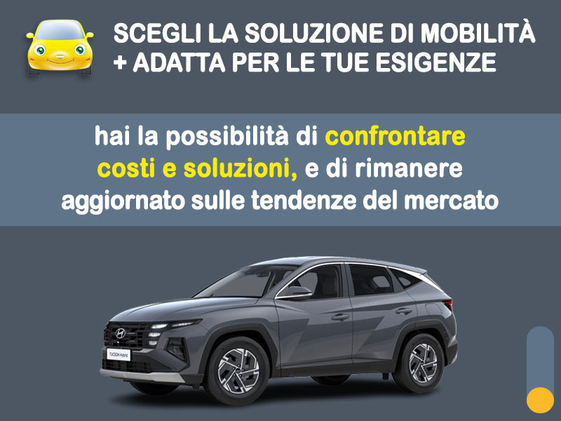 Offerta SUV e CrossOver Noleggio no scoring HYUNDAI TUCSON 1.6 HEV automatica: l'offerta 