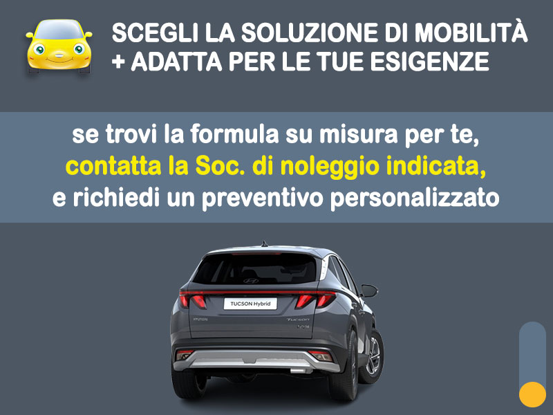 Offerta SUV e CrossOver Noleggio no scoring HYUNDAI TUCSON 1.6 HEV automatica: l'offerta 