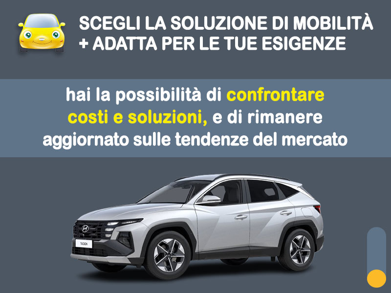 Offerta SUV e CrossOver Noleggio no scoring HYUNDAI TUCSON 1.6 T-GDi MHEV: l'offerta 