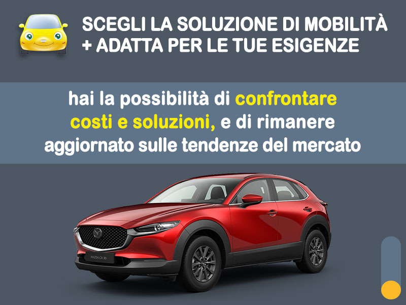 Offerta SUV e CrossOver Noleggio no scoring MAZDA CX-30 MHEV: l'offerta RENT TO BUY 2026 del broker MT Motors, con possibilità di acquisto a tariffa agevolata Ibrida - benzina (MHEV)  foto 2