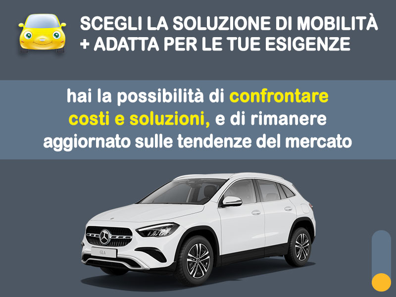 Offerta auto di vari segmenti Noleggio no scoring MERCEDES GLA 200 d Automatic: l'offerta 