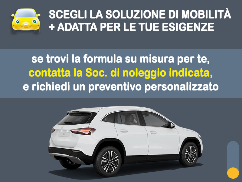 Offerta auto di vari segmenti Noleggio no scoring MERCEDES GLA 200 d Automatic: l'offerta 