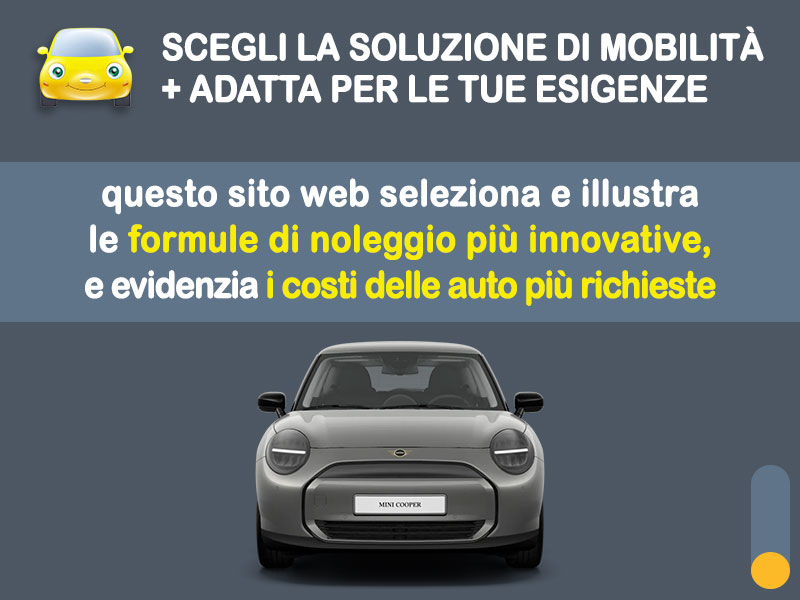 Offerta City car Noleggio no scoring MINI COOPER SE all-electric: l'offerta 