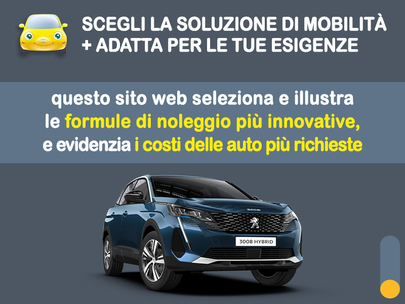 Offerta SUV e CrossOver Noleggio no scoring PEUGEOT 3008 1.2 Hybrid automatica per 24 mesi a canone zero - l'innovativa formula promossa da MT MOTORS Ibrida - benzina (MHEV)  foto 1