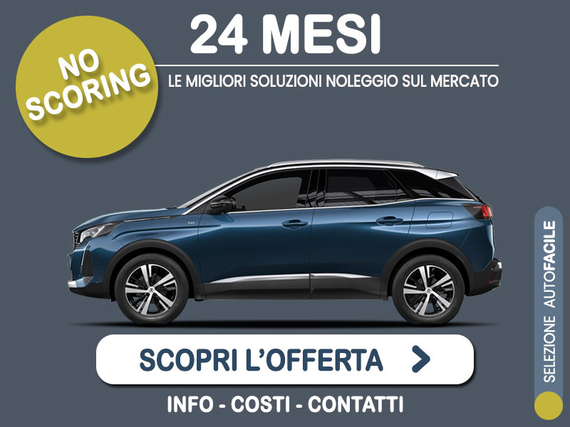 Offerta SUV e CrossOver Noleggio no scoring PEUGEOT 3008 1.2 Hybrid automatica per 24 mesi a canone zero - l'innovativa formula promossa da MT MOTORS Ibrida - benzina (MHEV)  foto 0