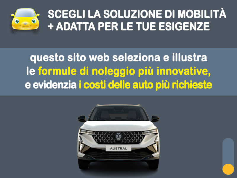 Offerta SUV e CrossOver Noleggio no scoring RENAULT AUSTRAL Full Hybrid E-Tech: l'offerta RENT TO BUY 2026 del broker MT Motors, con possibilità di acquisto a tariffa agevolata Full Hybrid  foto 1