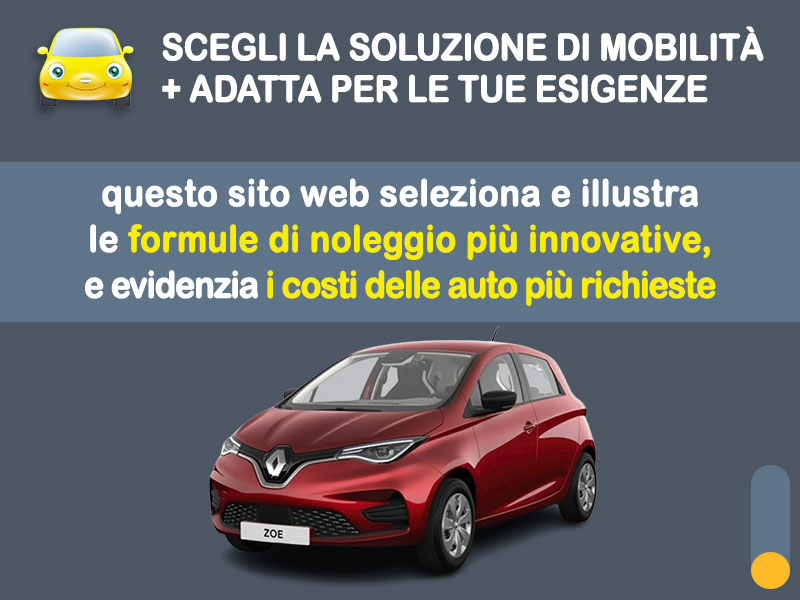 Offerta City car Noleggio no scoring RENAULT ZOE Elettrica Intens: l'offerta RENT TO BUY 2026 del broker MT Motors, con possibilità di acquisto a tariffa agevolata Elettrica  foto 1